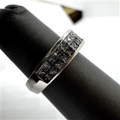 14K 585 White Gold 6.8G 0.26ctw Diamond Cluster Ring Size: 3.5!